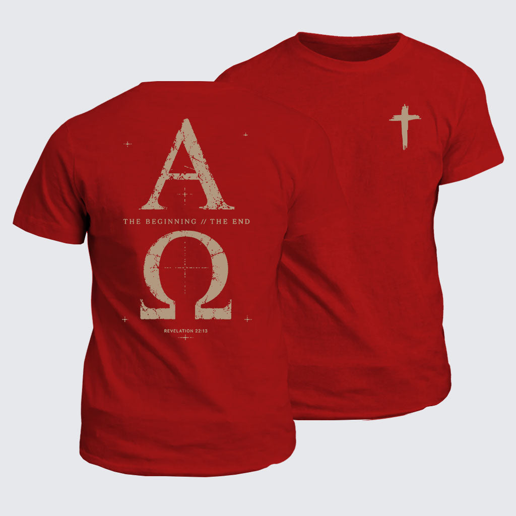 Classic Cotton Tee -  Alpha and the Omega Revelation 22:13