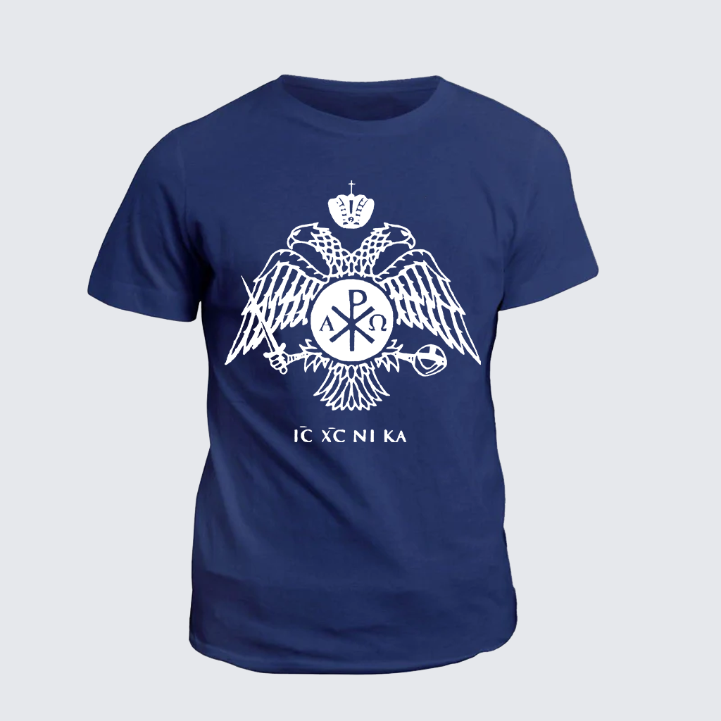 Classic Cotton Tee - ICXCNIKA Orthodox Byzantine Eagle