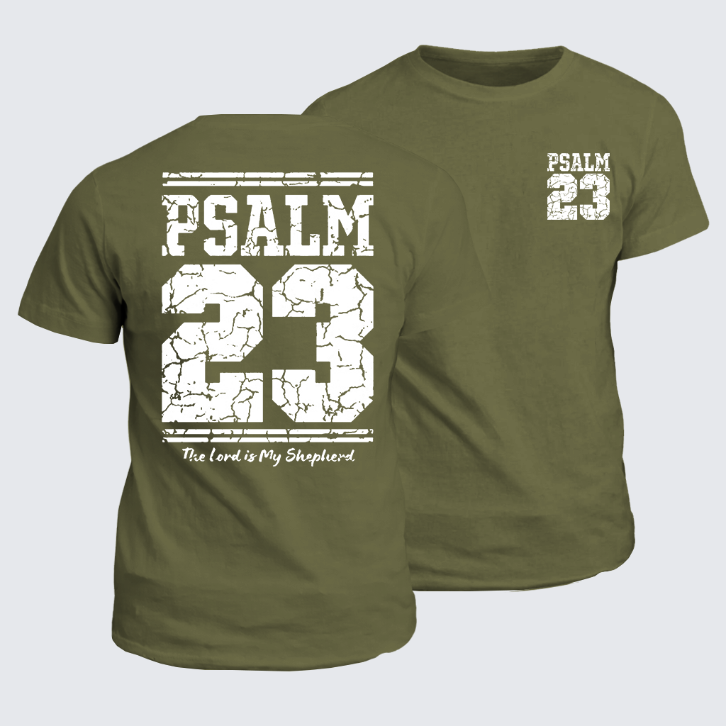 Classic Cotton Tee - Psalm 23 The Lord Is My Shepherd