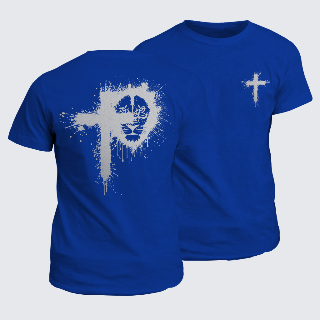 Classic Cotton Tee - Lion of Faith Cross
