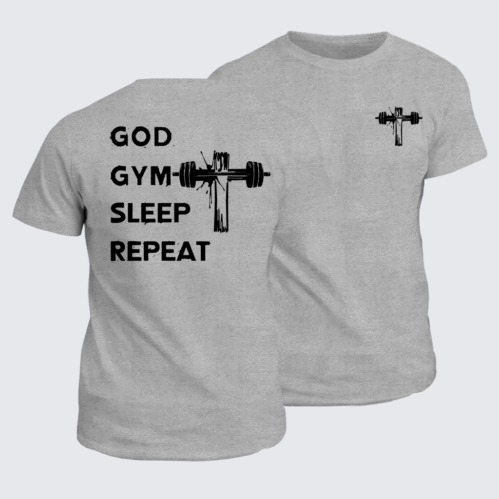 Classic Cotton Tee - God Gym Sleep Repeat