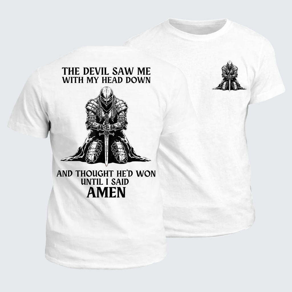 Classic Cotton Tee - The Devil Saw Me Until I Said Amen