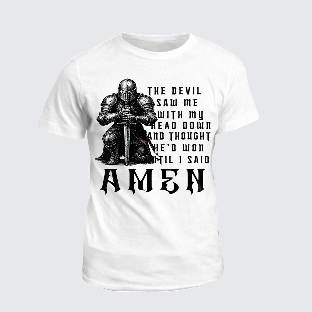 Classic Cotton Tee - The Devil Saw Me With My Head Down Thought He'D Won