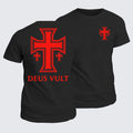 Classic Cotton Tee - Deus Vult Crusader Cross Templar Jerusalem