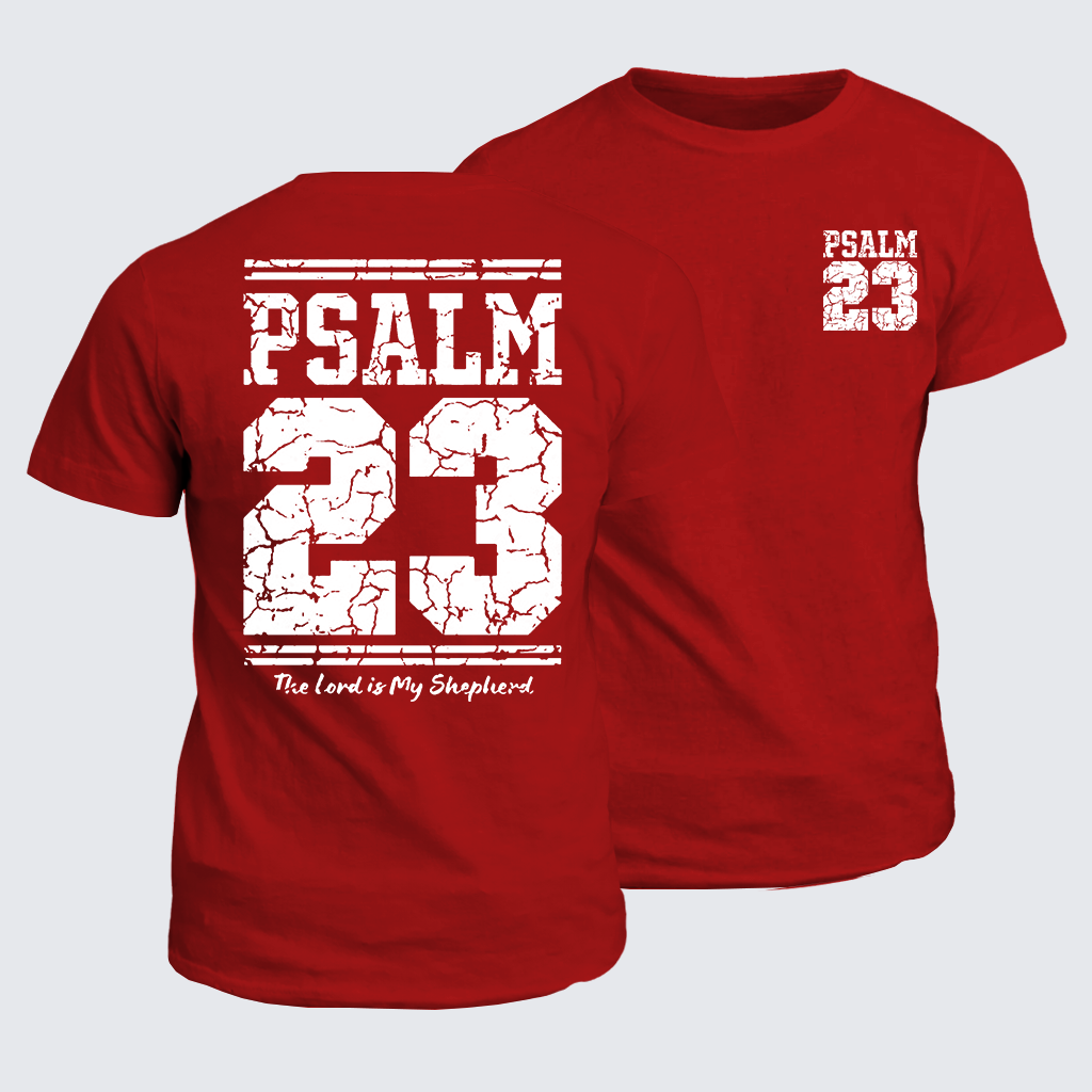 Classic Cotton Tee - Psalm 23 The Lord Is My Shepherd