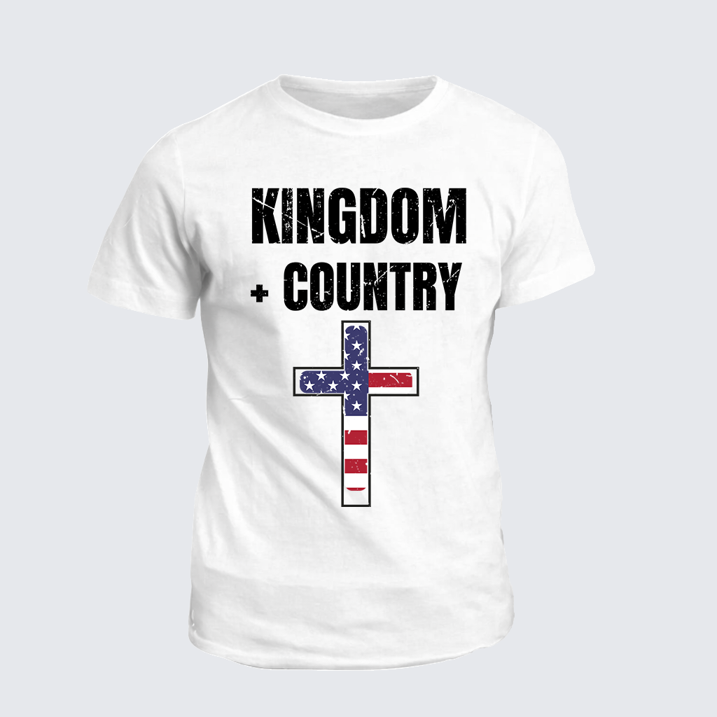 Classic Cotton Tee - Kingdom + Country Flag Cross