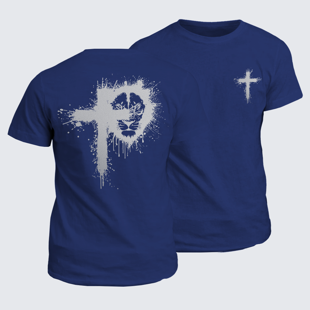 Classic Cotton Tee - Lion of Faith Cross