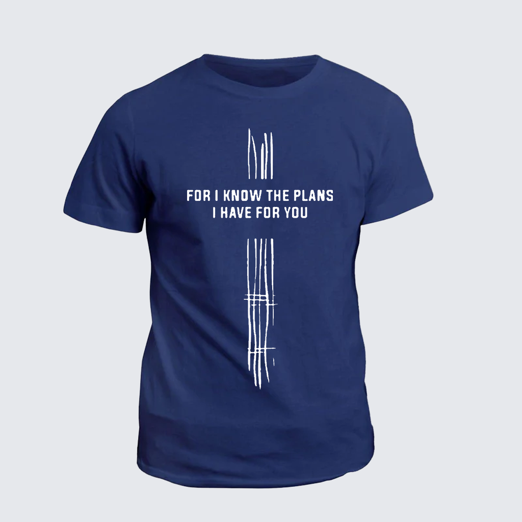 Classic Cotton Tee - For I Know the Plans I Have for You Cross