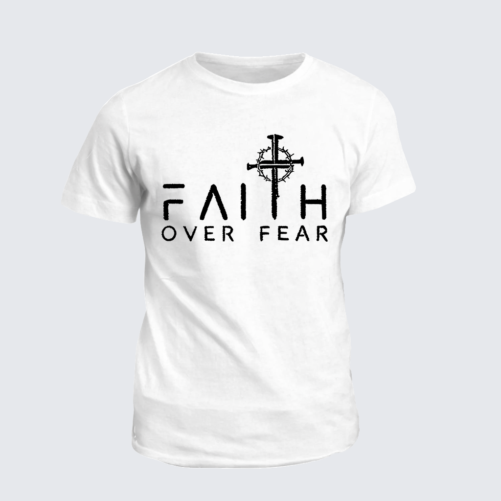 Classic Cotton Tee - Faith Over Fear Faith Cross