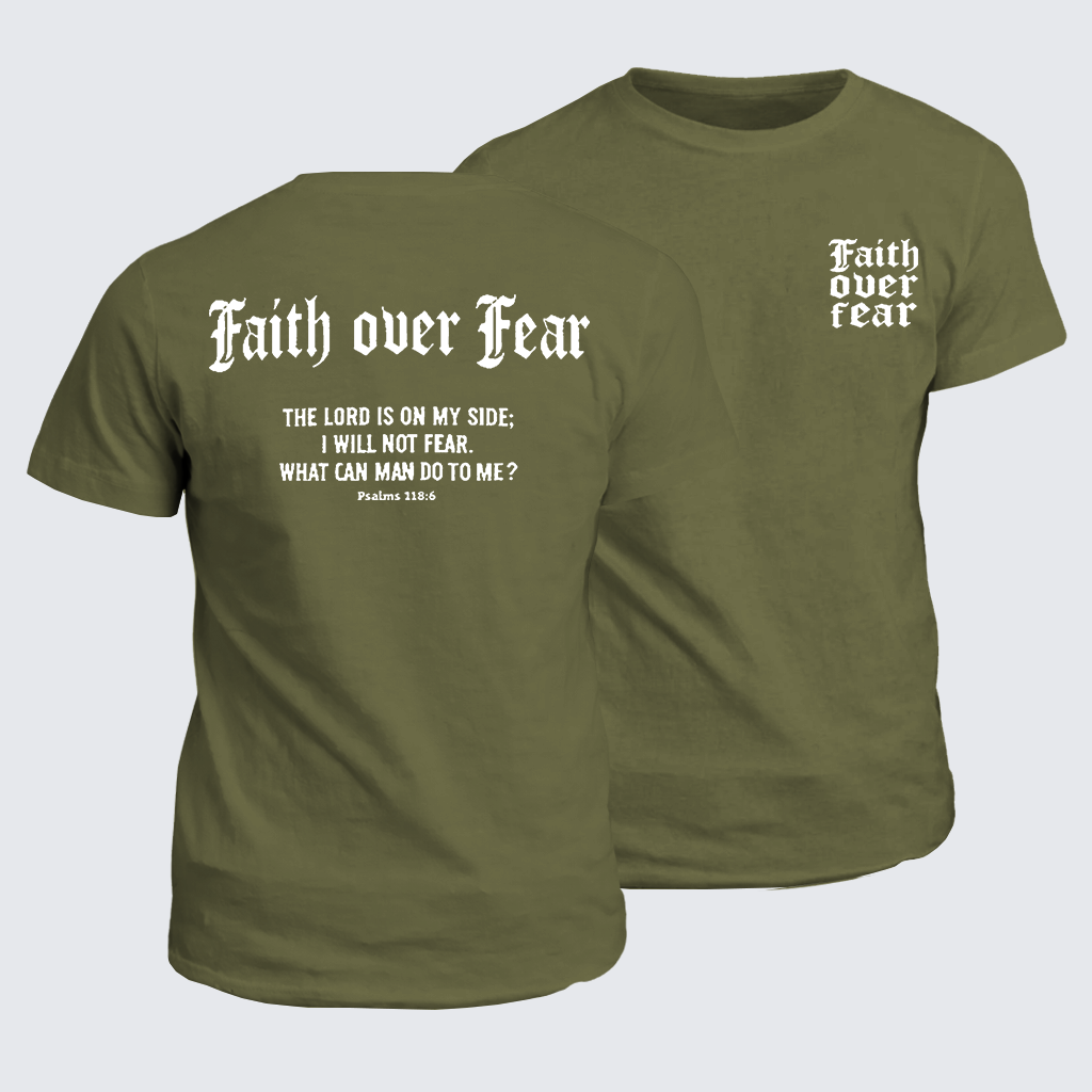 Classic Cotton Tee - Faith Over Fear Cross