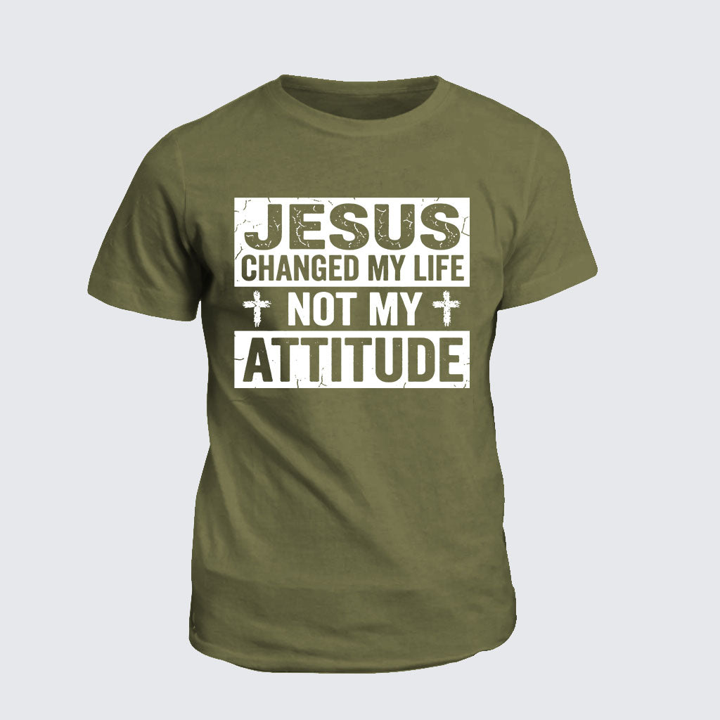 Classic Cotton Tee -  Jesus Changed My Life Not My Attitude