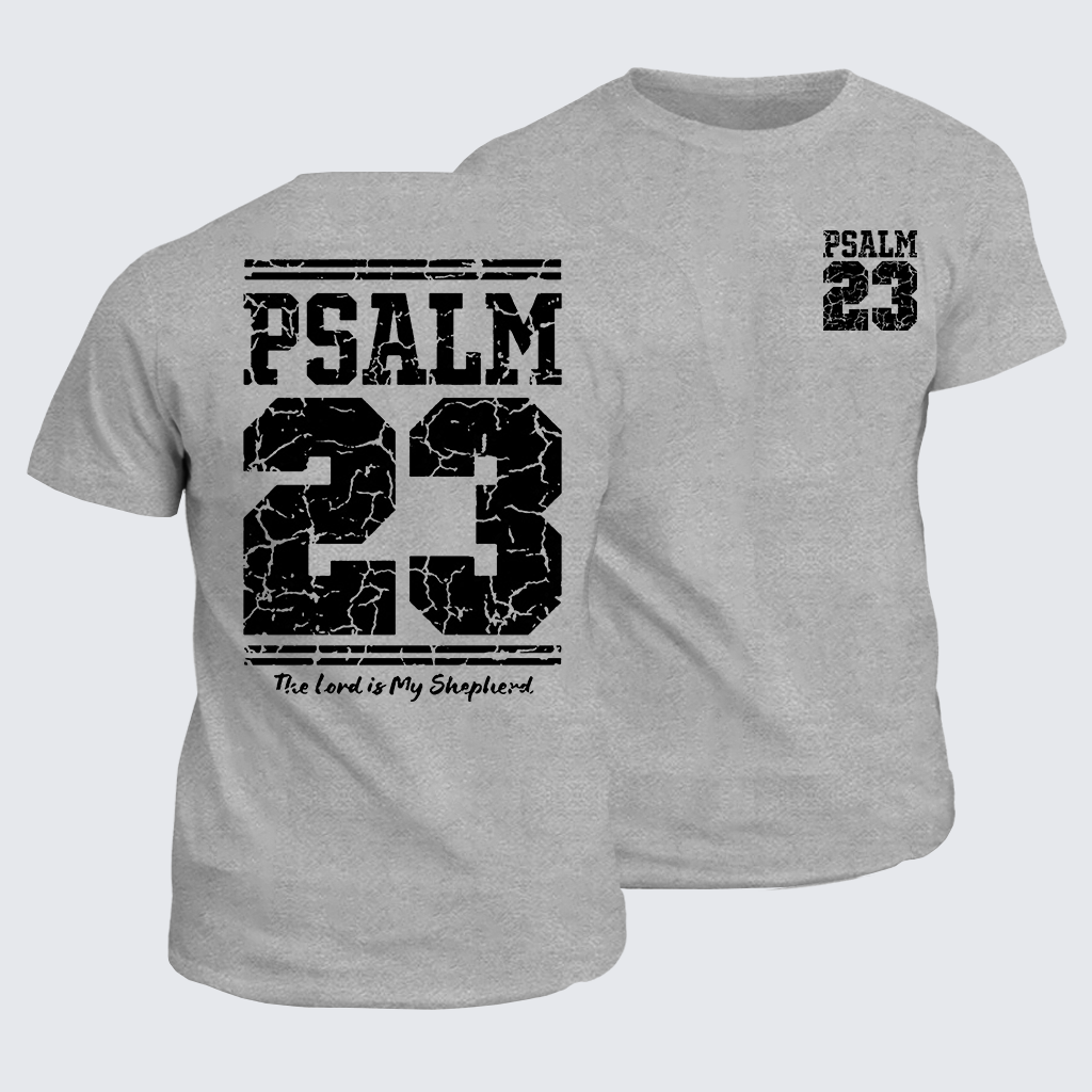 Classic Cotton Tee - Psalm 23 The Lord Is My Shepherd