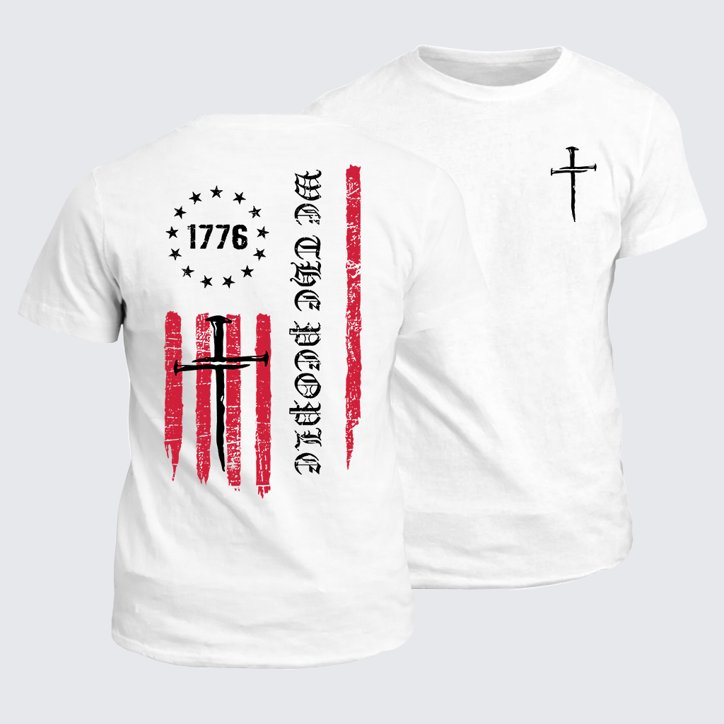 Classic Cotton Tee - We The People  Flag Cross