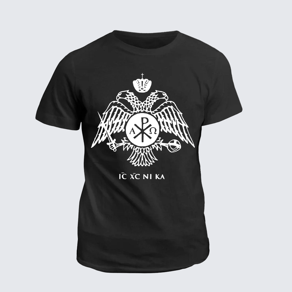 Classic Cotton Tee - ICXCNIKA Orthodox Byzantine Eagle