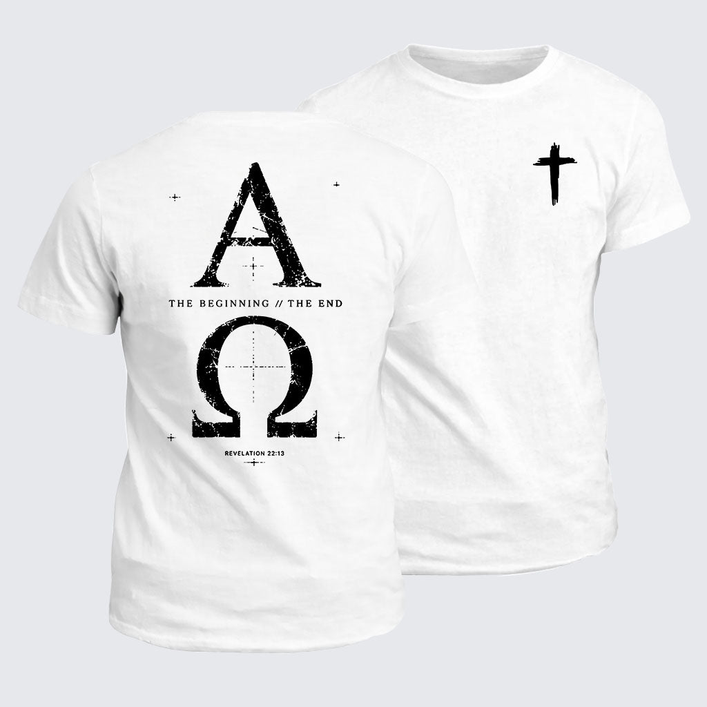 Classic Cotton Tee -  Alpha and the Omega Revelation 22:13