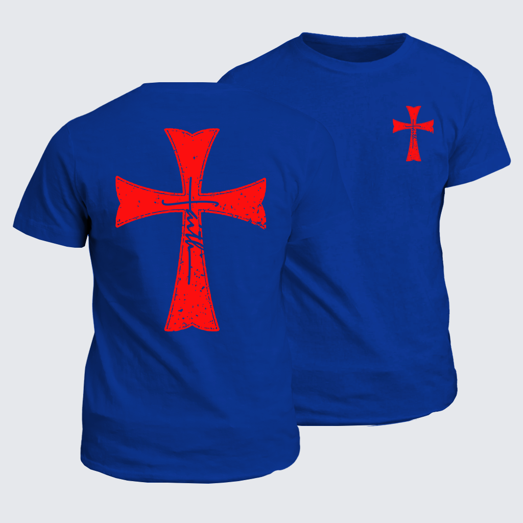 Classic Cotton Tee - Knights Templar Crusader Cross Faith