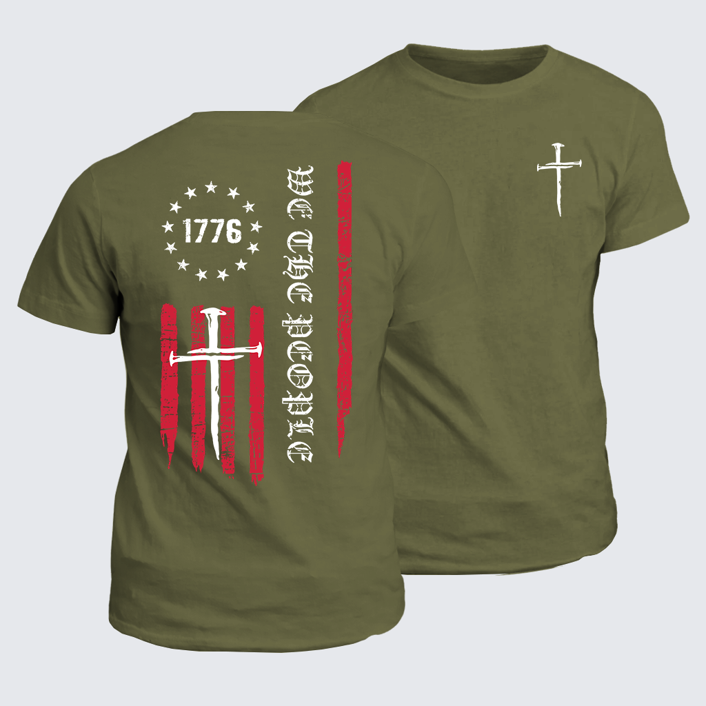 Classic Cotton Tee - We The People  Flag Cross