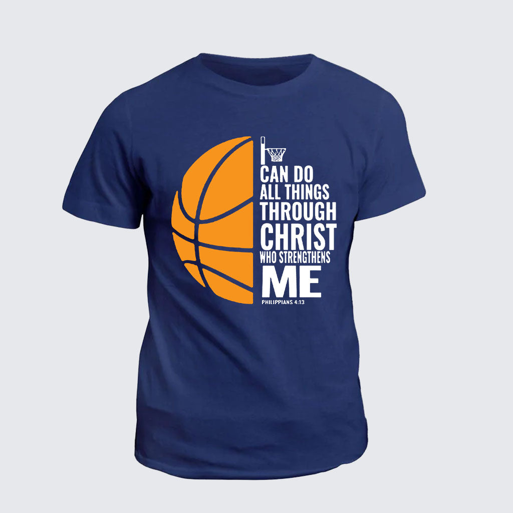 Classic Cotton Tee -  Philippians 4:13 Basketball