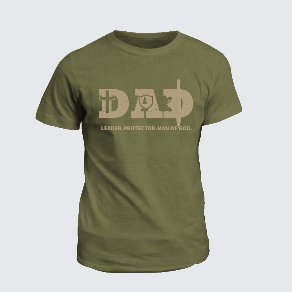 Classic Cotton Tee - Dad-Leader Protector Man Of God