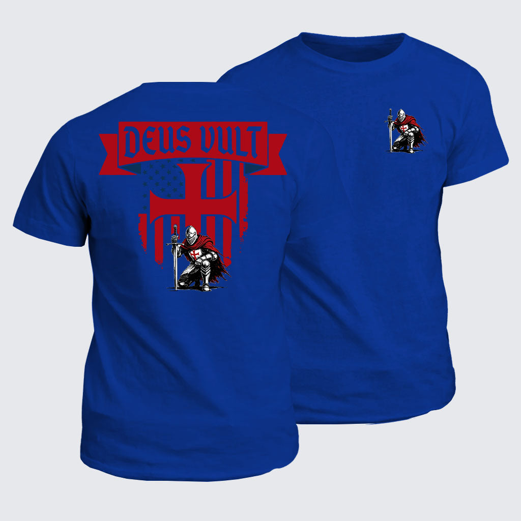 Classic Cotton Tee - Templar Knight Crusader Deus Vult