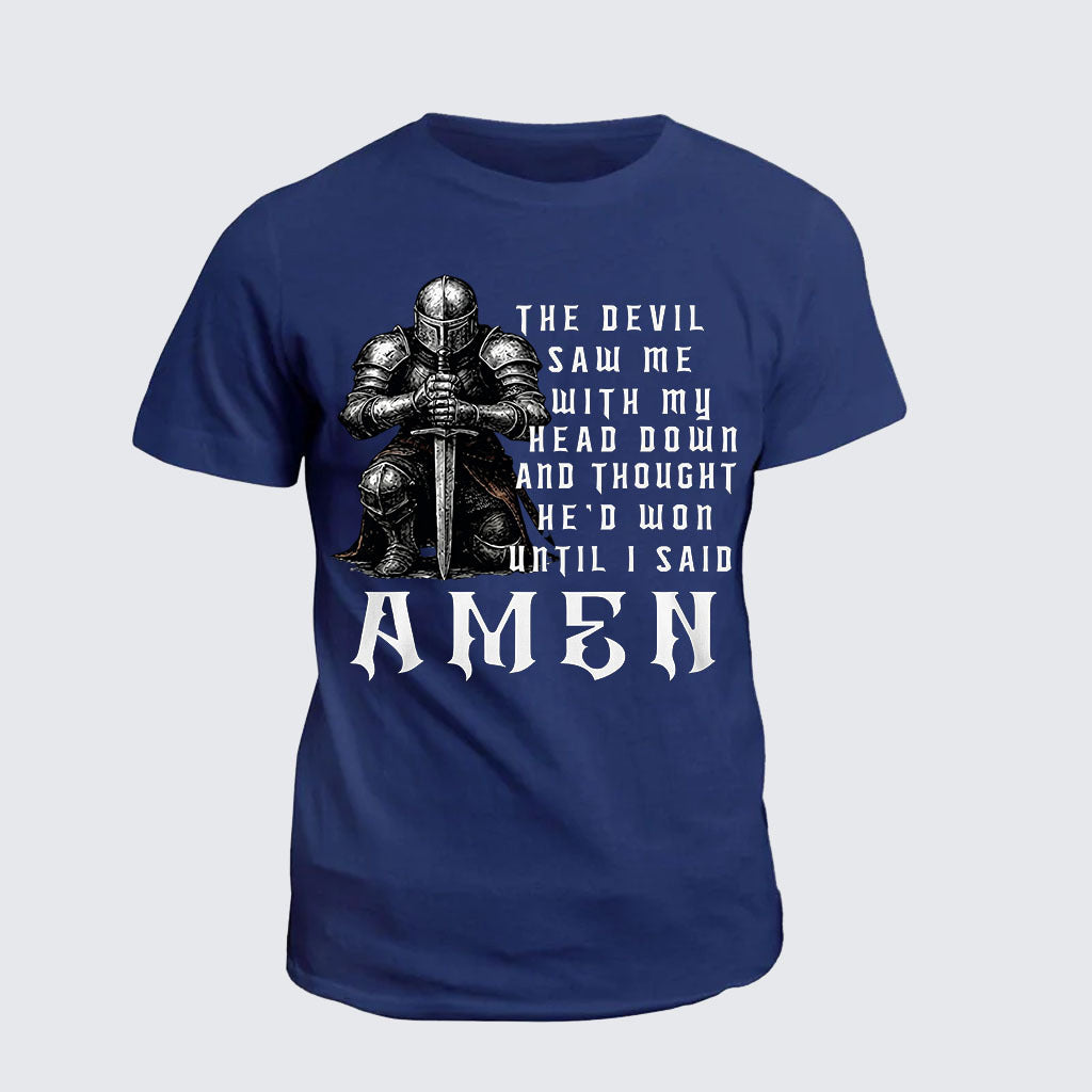 Classic Cotton Tee - The Devil Saw Me With My Head Down Thought He'D Won