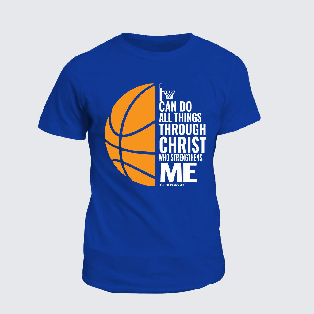 Classic Cotton Tee -  Philippians 4:13 Basketball