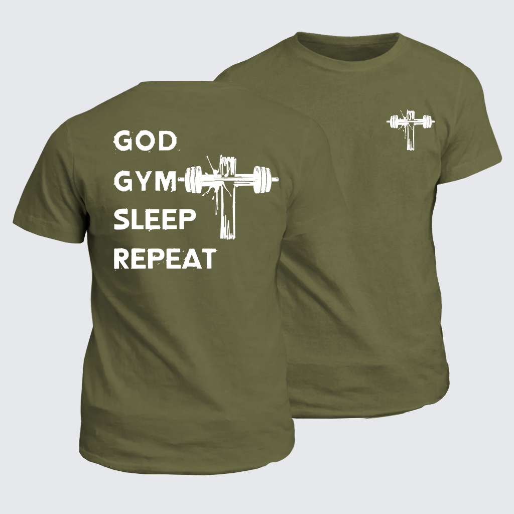 Classic Cotton Tee - God Gym Sleep Repeat