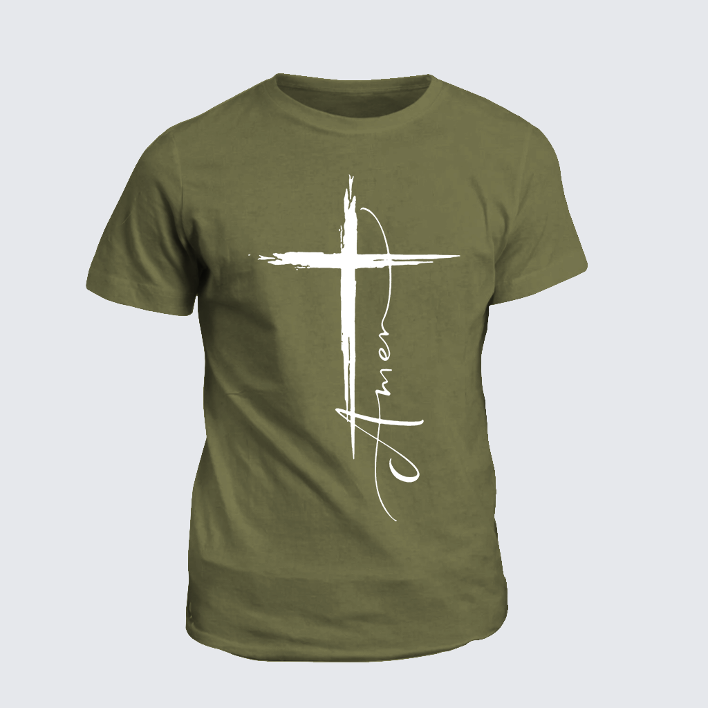 Classic Cotton Tee - Amen Cross