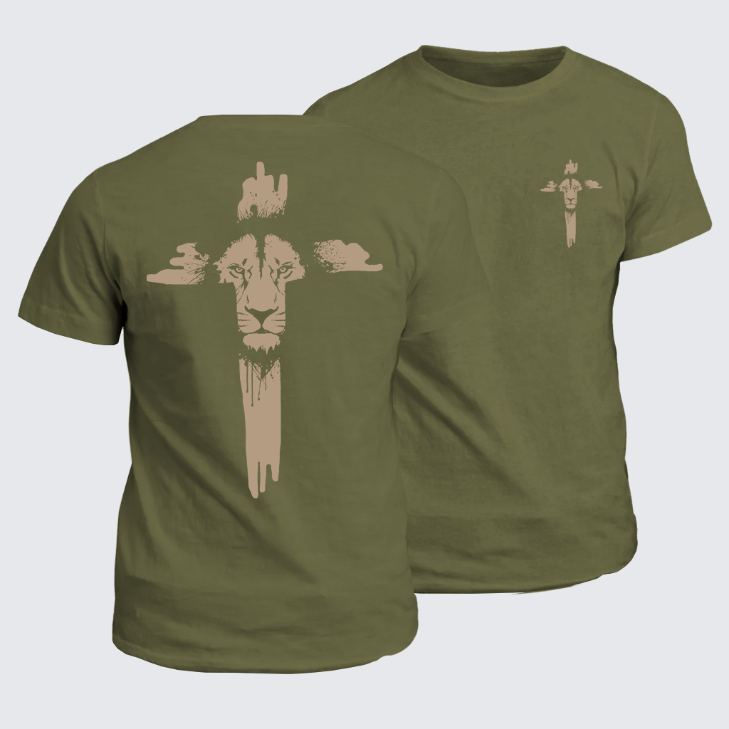 Classic Cotton Tee - Lion of Faith Cross