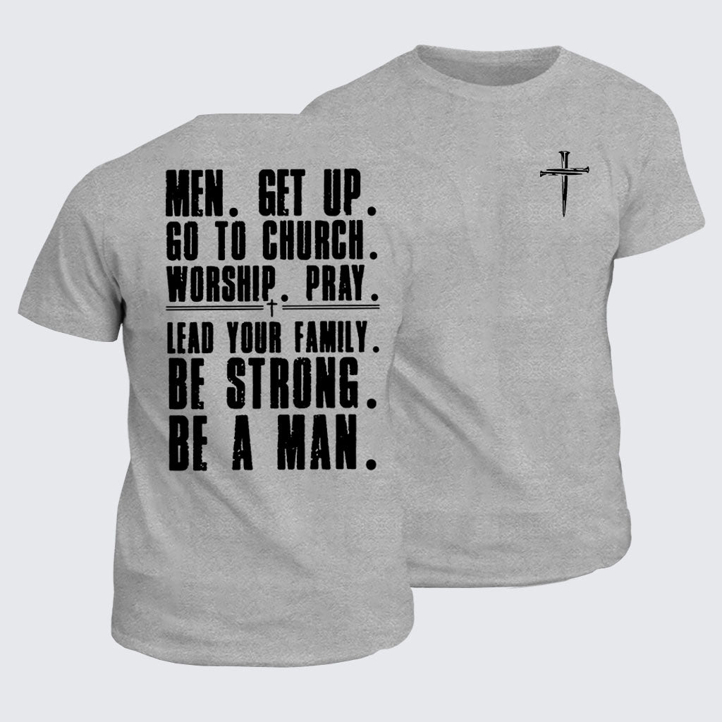 Classic Cotton Tee -  Pray Worship Lead Your Family