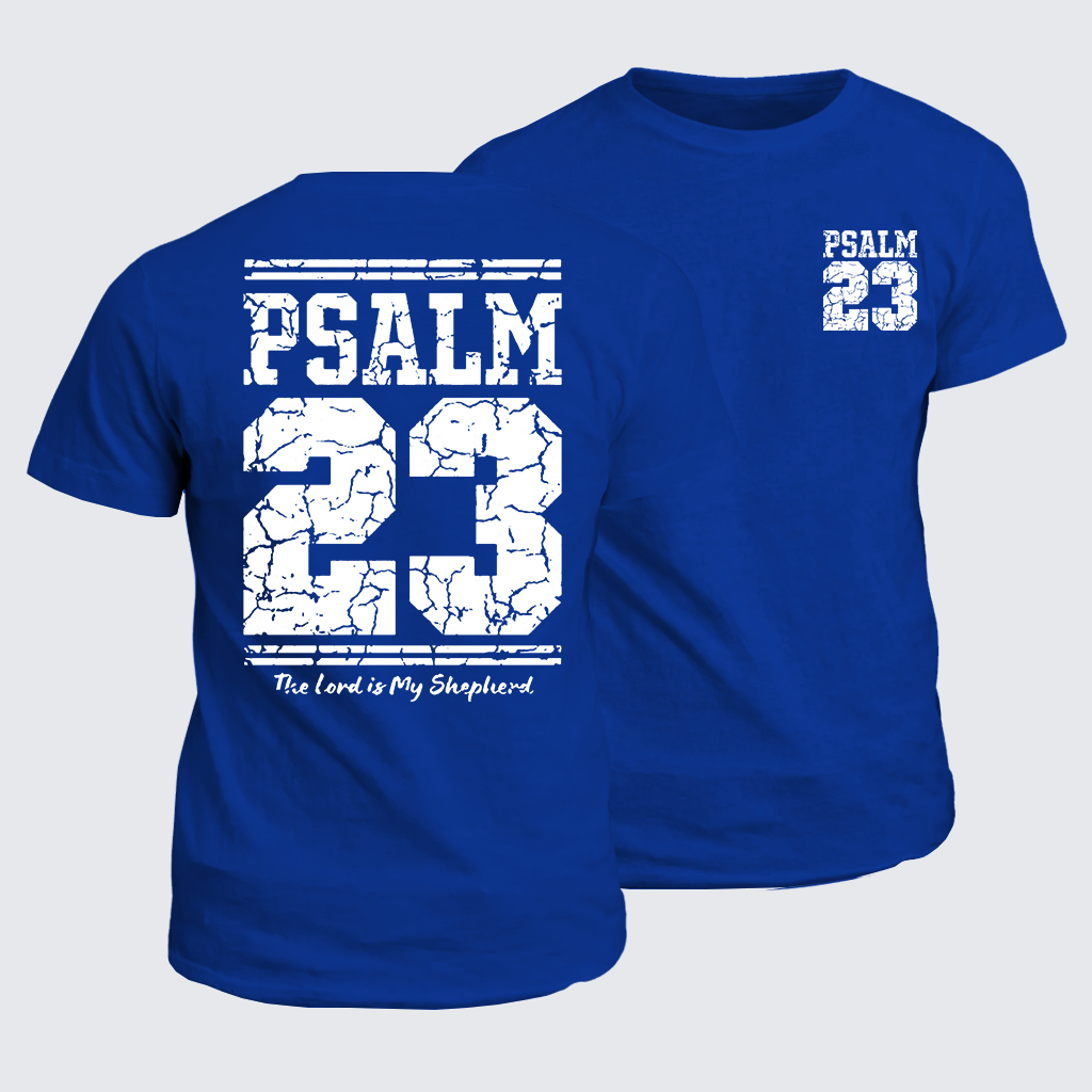 Classic Cotton Tee - Psalm 23 The Lord Is My Shepherd