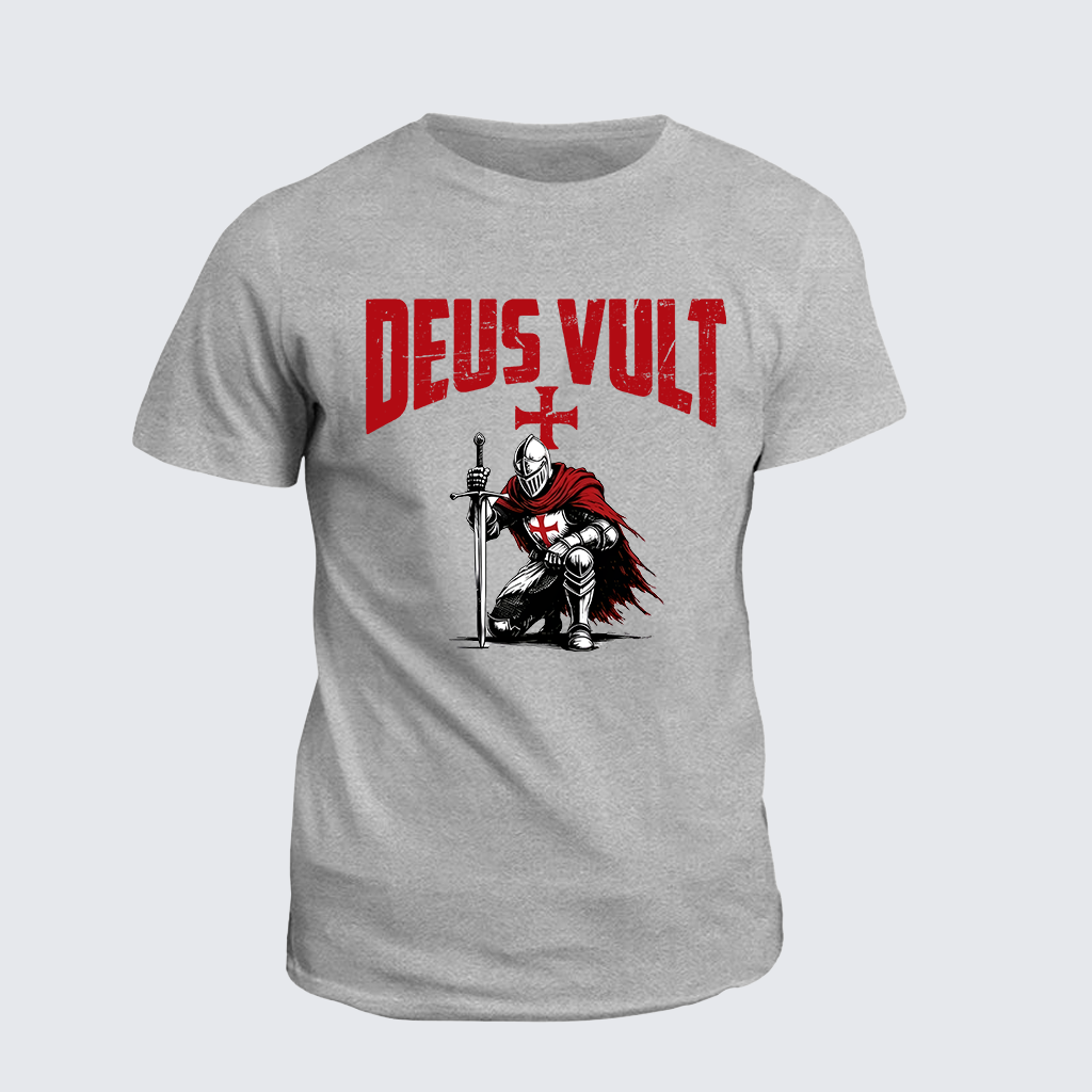 Classic Cotton Tee - Templar Knight Crusader Deus Vult