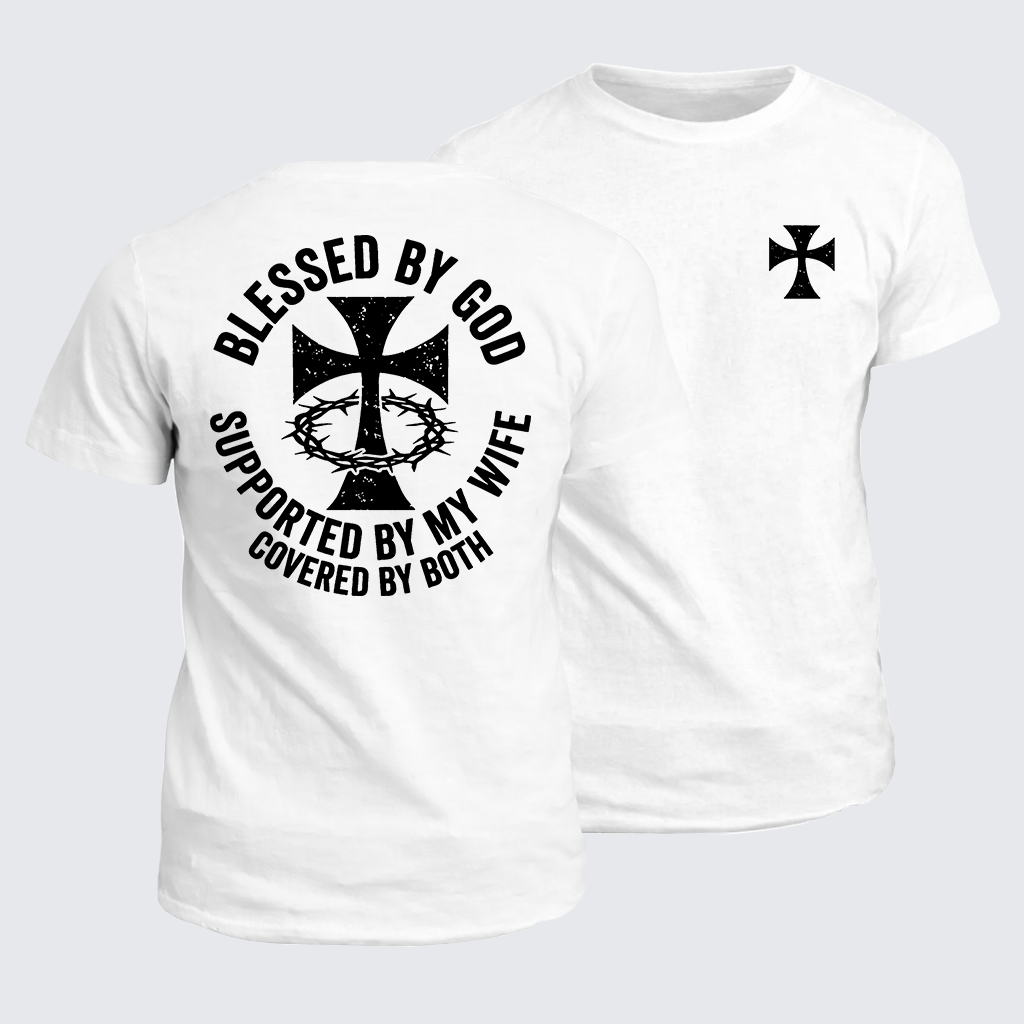 Classic Cotton Tee - Covered By God And Wife