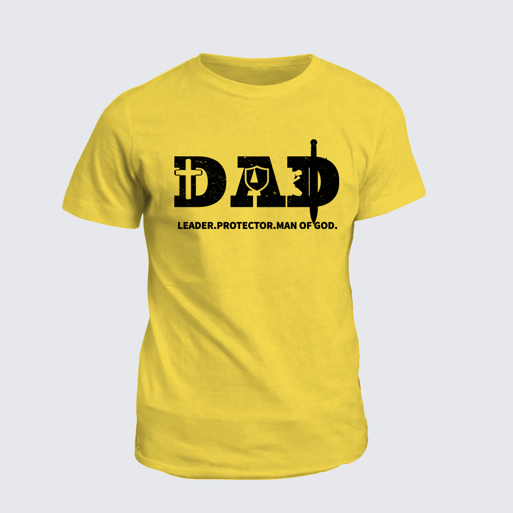Classic Cotton Tee - Dad-Leader Protector Man Of God