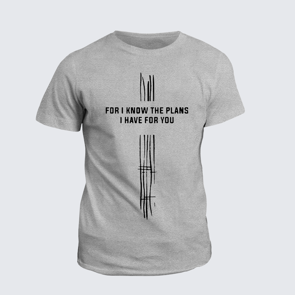 Classic Cotton Tee - For I Know the Plans I Have for You Cross