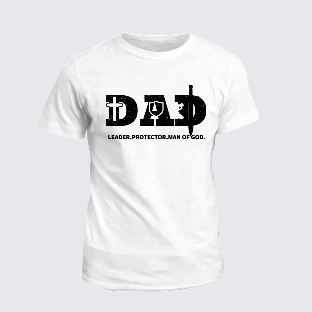 Classic Cotton Tee - Dad-Leader Protector Man Of God