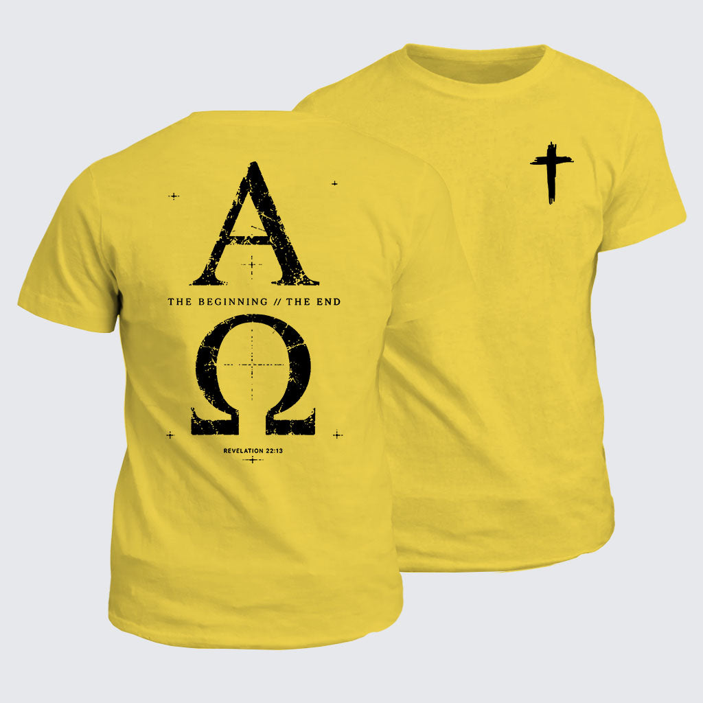 Classic Cotton Tee -  Alpha and the Omega Revelation 22:13
