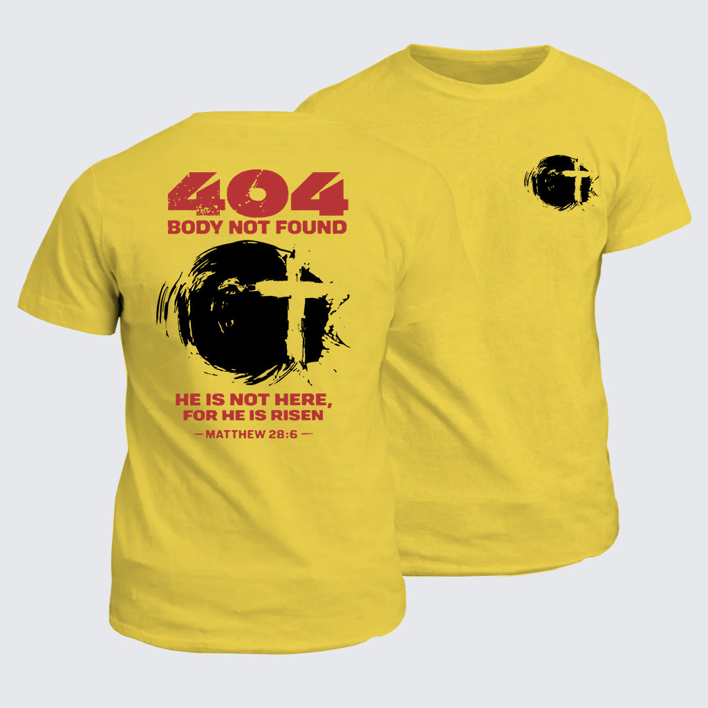 Classic Cotton Tee - He Is Not Here,For He Is Risen