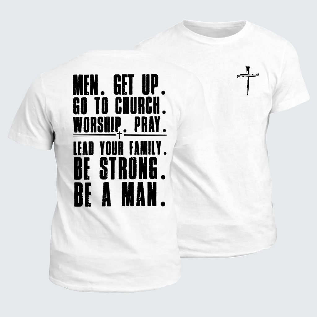 Classic Cotton Tee -  Pray Worship Lead Your Family