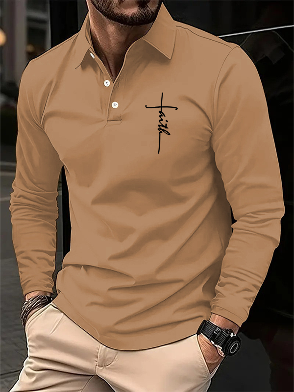 Faith Long Sleeve Polo Shirt