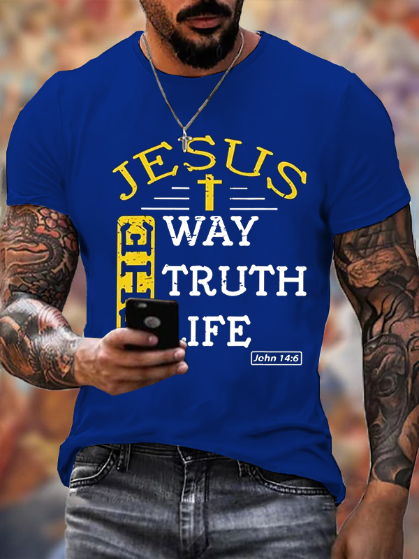 Classic Cotton Tee - Jesus The Way Truth Life