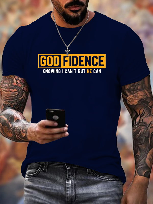 Classic Cotton Tee - Knowing I Can't But He Can