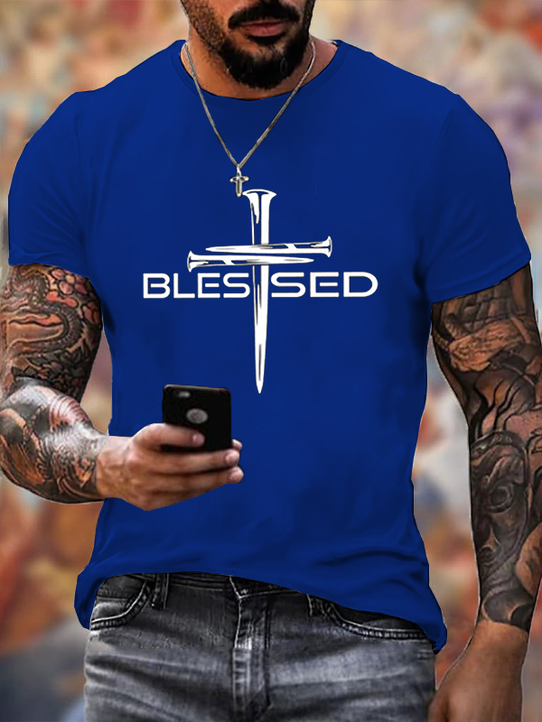 Classic Cotton Tee - Cross Blessed