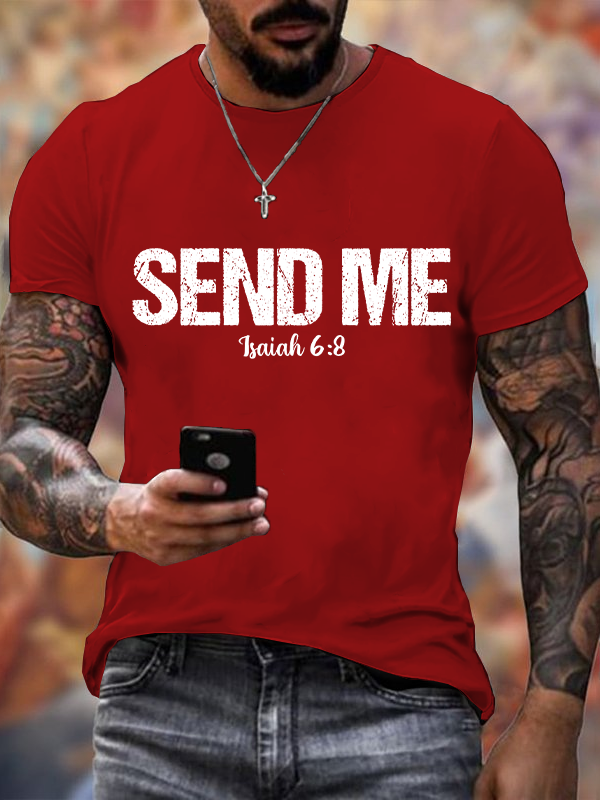 Classic Cotton Tee - Isaiah 6:8 - SEND ME