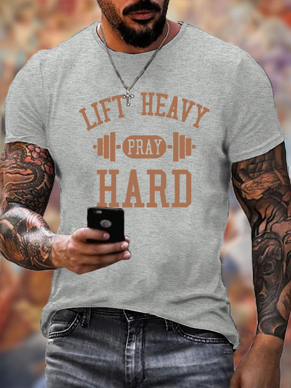 Classic Cotton Tee - Lift Heavy Pray Hard