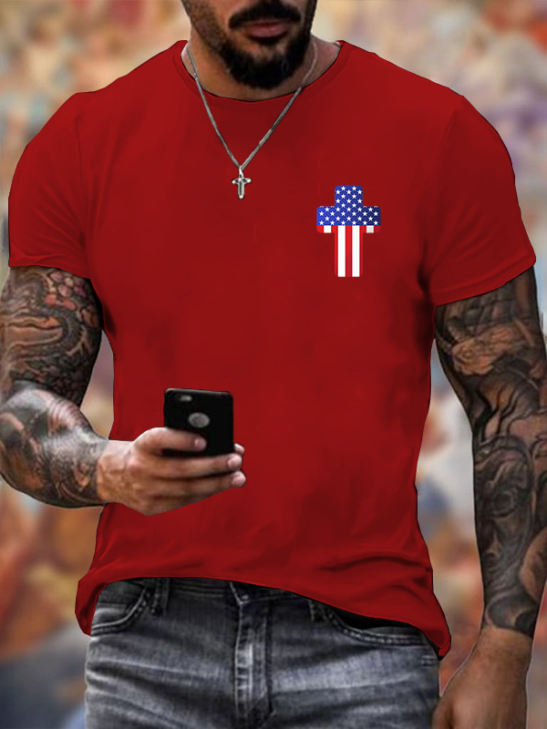 Classic Cotton Tee - Cross Flag