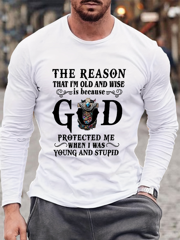 Casual Faith God Alphabet Long Sleeve T-Shirt