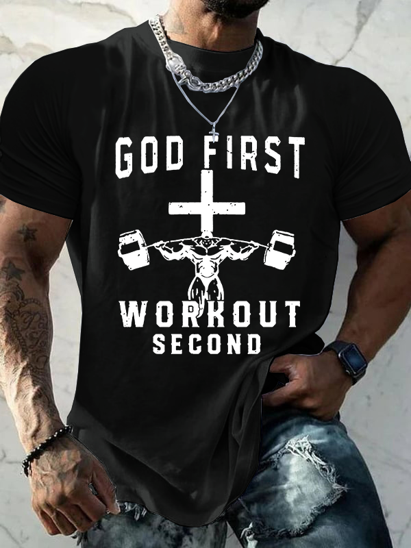 Classic Cotton Tee - God First Workout Second