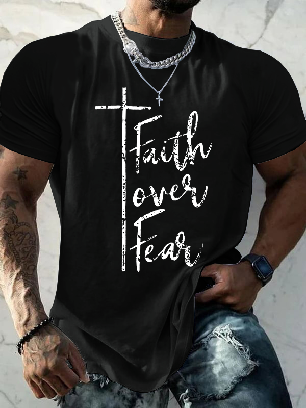 Classic Cotton Tee - Faith Over Fear
