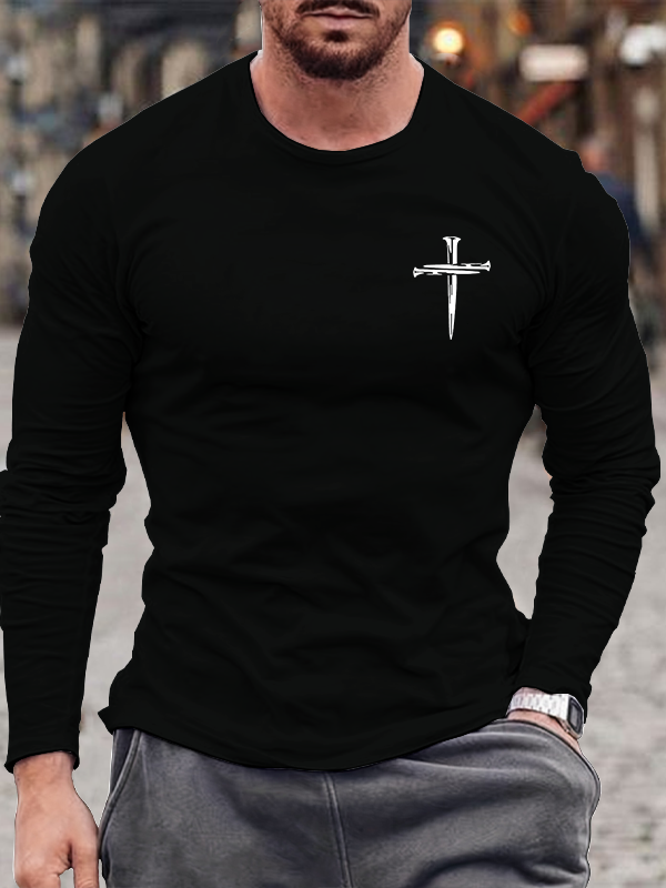 Cross Cotton Long Sleeve T-Shirt